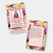 医療警報連絡緊急カスタムカードバッジ バッジ (正面＆裏面)