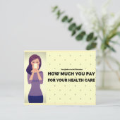 医療費は性別を見ないべきである ポストカード (スタンド正面)