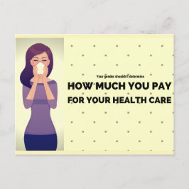 医療費は性別を見ないべきである ポストカード
