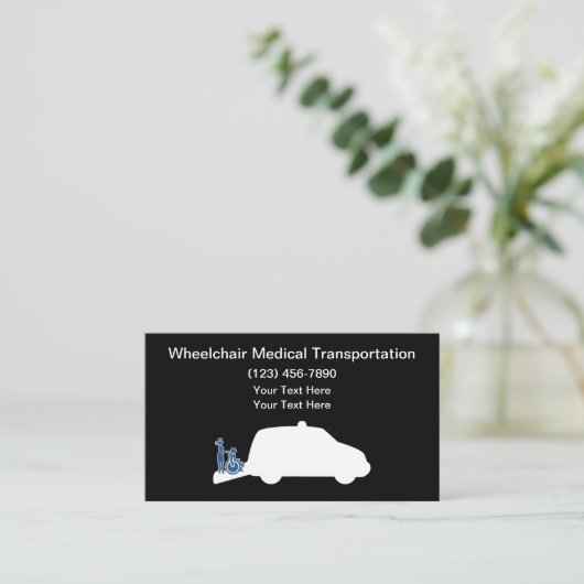 医療車椅子輸送タクシー 名刺 (スタンド正面)