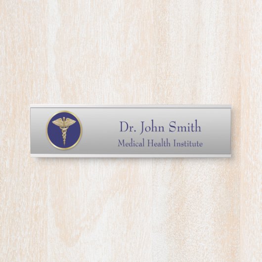 医療金ゴールドプロフェッショナルカドゥセウスブルー サインプレート (正面)