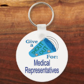 医療関係者のために大声で叫ぶ キーホルダー (正面)