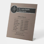 医療階級の高貴なアスレピウスのロッドの開館時間 台座サイン (正面)