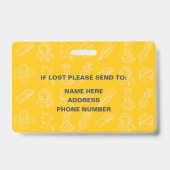 医療集約型ユ気にニットフォトID バッジ (裏面)