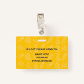 医療集約型ユ気にニットフォトID バッジ (裏面クリップ)