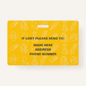 医療集約型ユ気にニットフォトID バッジ (裏面)