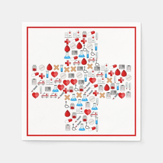 医療 スタンダードカクテルナプキン (正面)