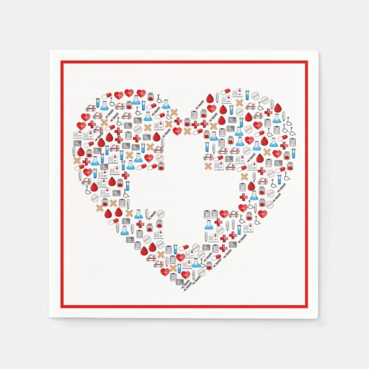 医療 スタンダードカクテルナプキン (正面)