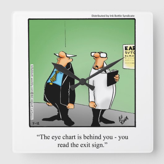 医療/医師のユーモアの壁の時計の贈り物 スクエア壁時計 (正面)