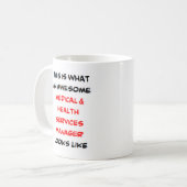 医療・医療サービス・マネージャ素晴らし、 コーヒーマグカップ (正面左)