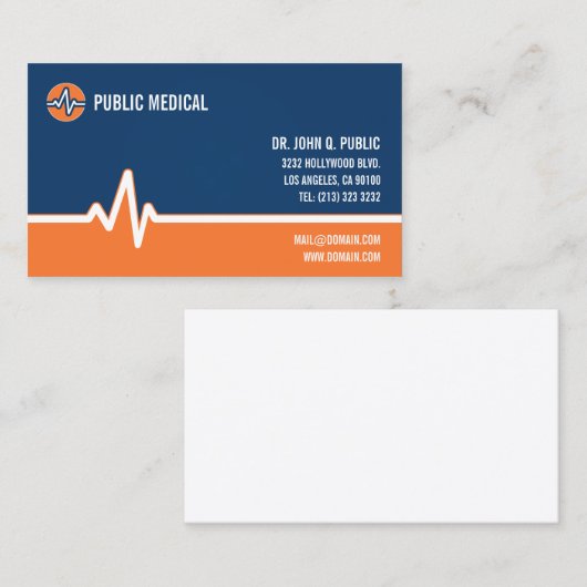 医療 名刺 (正面/裏面)