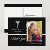 医療 |看護学卒業名Photo Thank You ポストカード (正面/裏面)