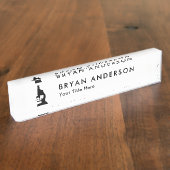 医療 – 顕微鏡 デスクネームプレート (側面)