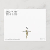 医療 – Caduceus – はがき – SRF (裏面)