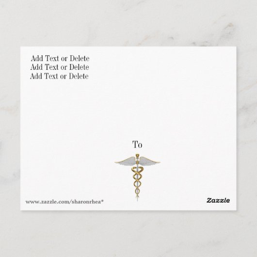 医療 – Caduceus – はがき – SRF (裏面)