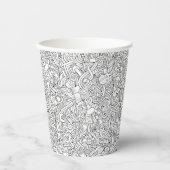 医療B&Wパターン 紙コップ (正面)