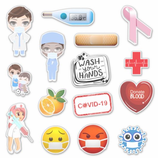 医療covid-19コロナ病院は細菌をマスク シール (正面)