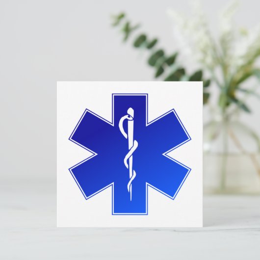 医療EMS記号 招待状 (スタンド正面)