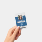 医療RN従業員クラシックブルー写真テンプレート バッジ (手持ち)