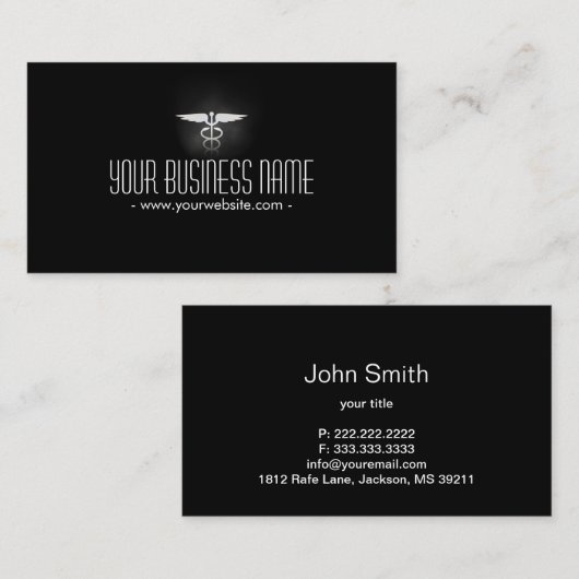 医白熱［赤熱］光を放つ療記気に号名刺 名刺 (正面/裏面)