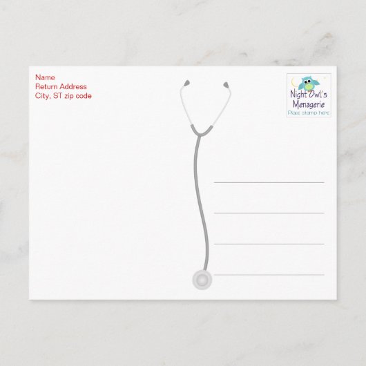 医看護学校卒業発表 インビテーションポストカード (裏面)