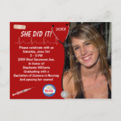 医看護学校卒業発表 インビテーションポストカード (正面)