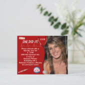 医看護学校卒業発表 インビテーションポストカード (スタンド正面)