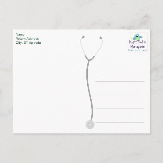 医看護学校卒業発表 案内ポストカード (裏面)