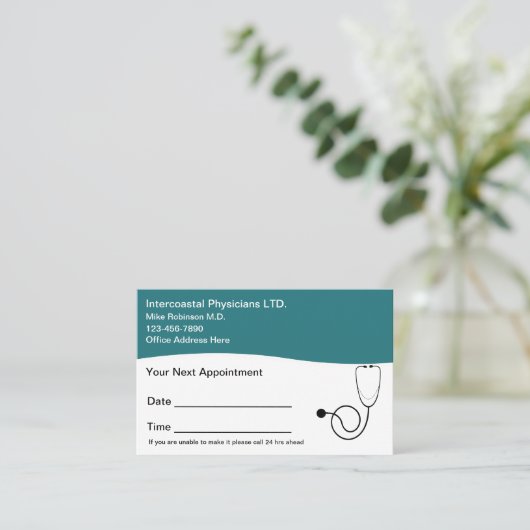 医科医局患者アポイントメントカード 予約カード (スタンド正面)