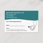 医科医局患者アポイントメントカード 予約カード (正面)