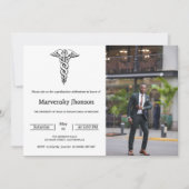 医科卒モダン業アナウンスメント写真学校 案内状 (正面)