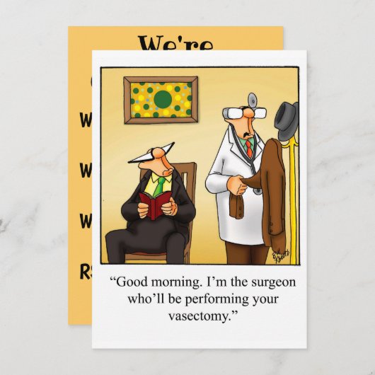 医科卒業おもしろい会招待状 招待状 (正面/裏面)