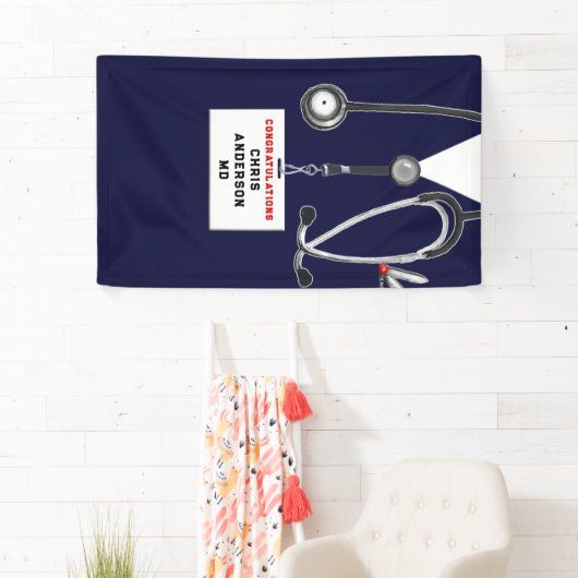 医科大パーソナライズされた学の卒業 横断幕 (インサイチュ)