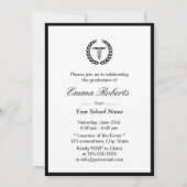 医科看護学校 ミニマルな枠 卒業 招待状 (正面)