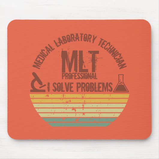 医科研おもしろい究技術mlmヴィンテージ夕日 マウスパッド (正面)