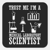 医科研おもしろい究科学研究員ユーモア研究所 スクエアシール (正面)