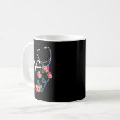 医科補助病院聴診器フローラ領域 コーヒーマグカップ (正面左)