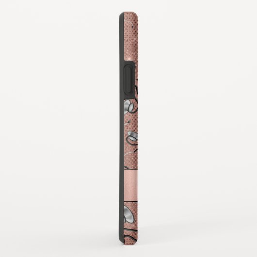 医科,ナース,医師をテーマにした聴診器,名前 Case-Mate iPhoneケース (裏面/右)