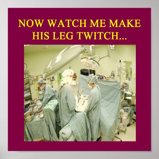 医者おもしろいのユーモア ポスター (正面)