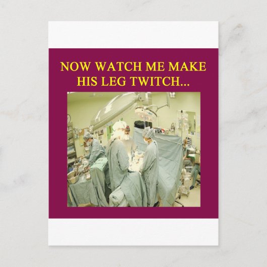 医者おもしろいのユーモア ポストカード (正面)