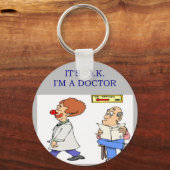医者おもしろいの冗談 キーホルダー (正面)