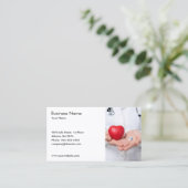 医者およびハートの名刺のテンプレート 名刺 (スタンド正面)