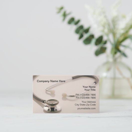 医者および保険 名刺 (スタンド正面)