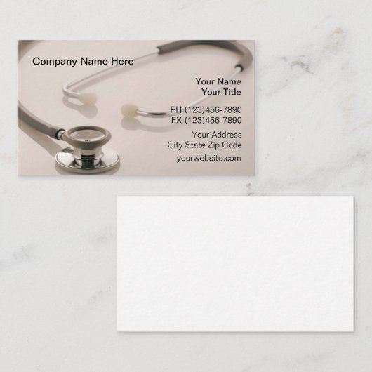 医者および保険 名刺 (正面/裏面)