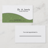 医者および医学の名刺-ビクトリア時代の人 予約カード (正面/裏面)