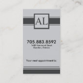 医者および医学の名刺-モノグラム 予約カード (裏面)