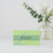 医者および医学の名刺-モノグラム 予約カード (スタンド正面)