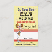 医者か医学のカスタムなアポイントメントのメモ 予約カード (裏面)