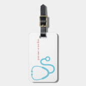 医者か医学の専門の荷物のラベル ラゲッジタグ (正面縦)