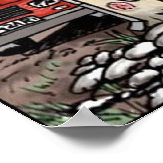 医者がポスターに痘を発見おもしろいする ポスター (角)